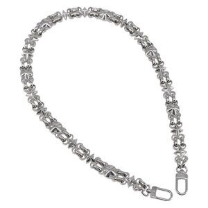 LOUIS VUITTON Chain Shoulder Strap metal 25.6"" Silver LV Auth 150640